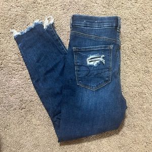 American Eagle Outfitters Blue Distressed Jeans